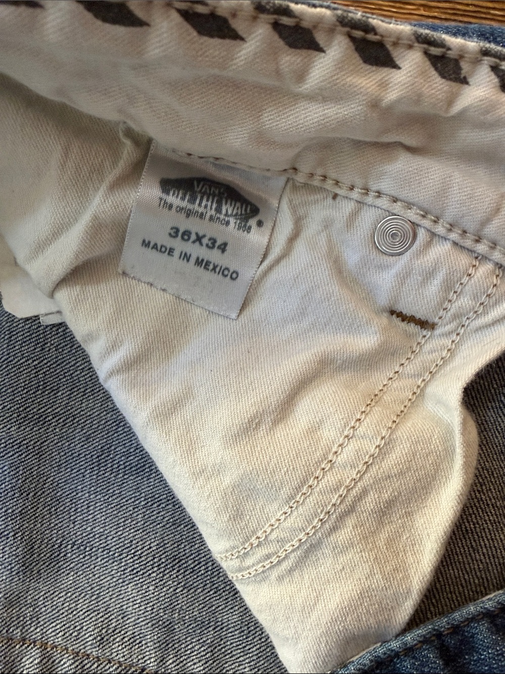 Vans Men’s Slim Straight Blue Denim Jeans - Picture 3 of 10